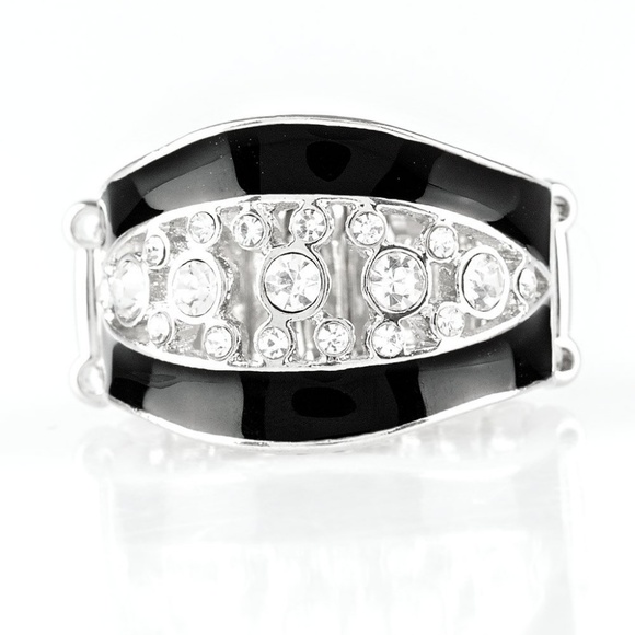 paparazzi Jewelry - Trending Treasure -Black Stretchy Ring